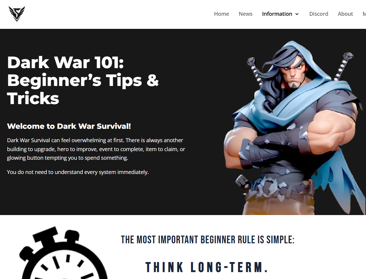 New Guide Posted: Dark War 101 — Beginner’s Tips & Tricks