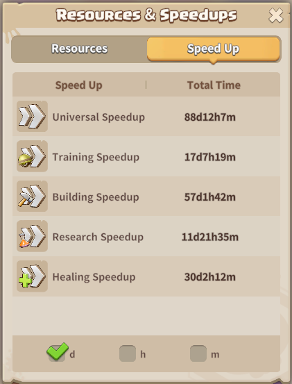 speedups
